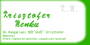 krisztofer menku business card